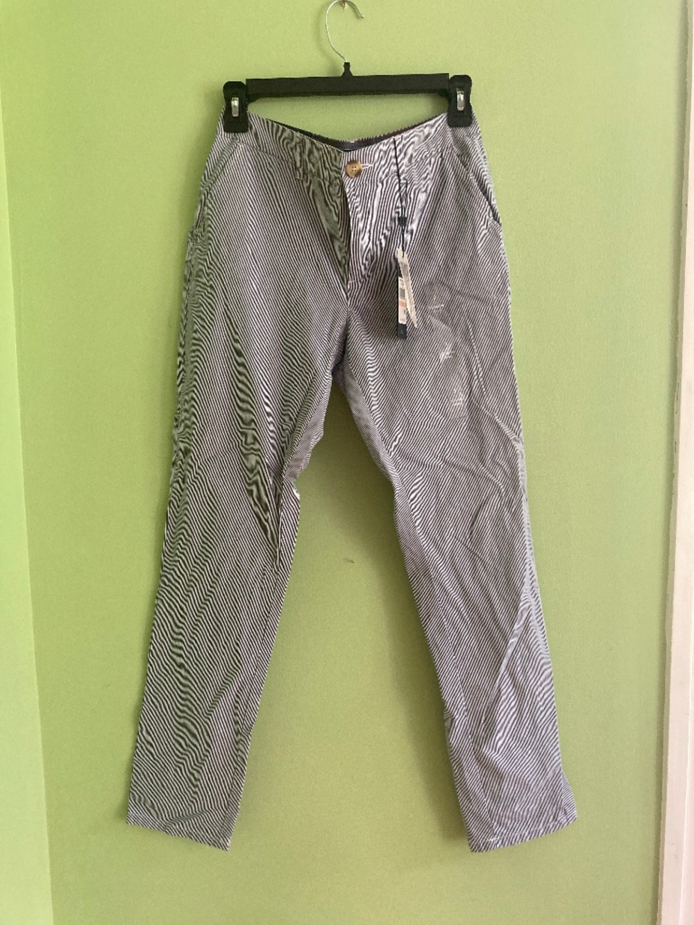 NWT Tommy Hilfiger Heritage Chino Pants Womens 2 Blue Striped